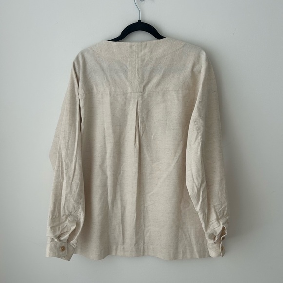 Men's Cream Button-Up Shirt - Picture 8 of 11